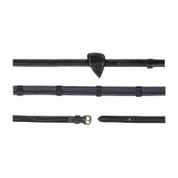 Gummizügel 1/2" mit 7 Stoppern und geflochtener Verarbeitung D Collection Dy'on Schwarz Gummizügel 1/2" mit 7 Stoppern und geflochtener Verarbeitung D Collection Dy'on Schwarz