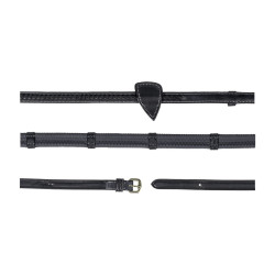 Gummizügel 1/2" mit 7 Stoppern und geflochtener Verarbeitung D Collection Dy'on Schwarz