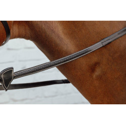 Gummizügel 1/2" mit 7 Stoppern und geflochtener Verarbeitung D Collection Dy'on Schwarz