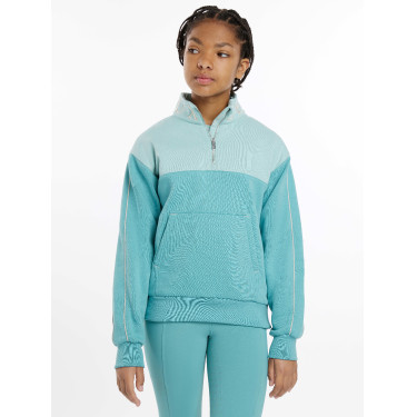 LeMieux Pullover mit Viertelreißverschluss Kate Young Rider Lagune Blau LeMieux Pullover mit Viertelreißverschluss Kate Young Rider Lagune Blau