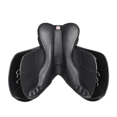 Bates Caprilli Close Contact+ Sattel mit vorgeschnittenem Luxe-Lederblatt Schwarz Bates Caprilli Close Contact+ Sattel mit vorgeschnittenem Luxe-Lederblatt Schwarz