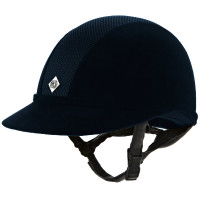 Charles Owen SP8 Plus Mikrofaser-Suede-Helm Marineblau