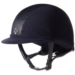 Charles Owen AYR8 Mikro-Wildleder Helm Marine / Silberfarben Blau Charles Owen AYR8 Mikro-Wildleder Helm Marine / Silberfarben Blau