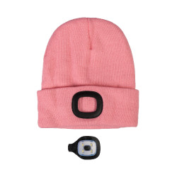 Gestrickte Mütze Honey HKM Koralle Rot