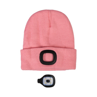 Gestrickte Mütze Honey HKM Koralle Rot
