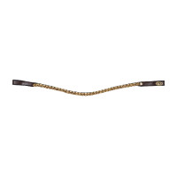 Stirnriemen Welle Strass HFI Schwarz / silbern
