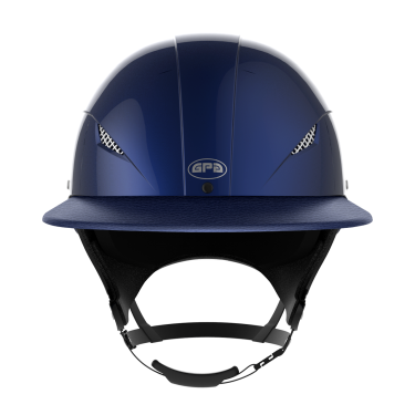 GPA 4S Speed Air TLS Helm mit Kunstleder-Visier Glänzendes Marineblau GPA 4S Speed Air TLS Helm mit Kunstleder-Visier Glänzendes Marineblau