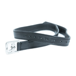 Weiche Steigbügelriemen aus Leder HFI Master Schwarz