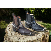 Sporenriemen Leder HFI Schwarz