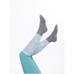 LeMieux Footsie Socken Fliegendes Schwein Blau