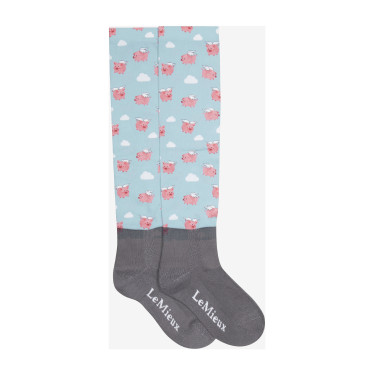 LeMieux Footsie Socken Fliegendes Schwein Blau
