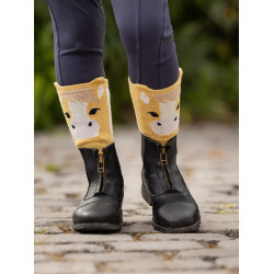 Mini LeMieux Fluffy Character Socken im 2er-Pack Zitrone Gelb