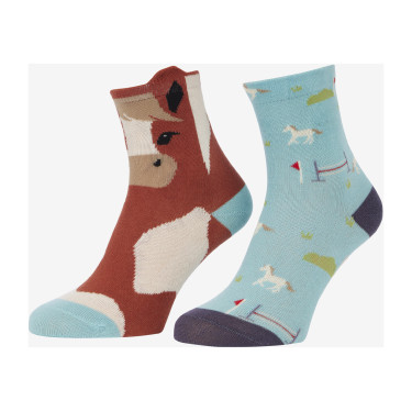 Mini LeMieux Fluffy Character Socken im 2er-Pack Blitz