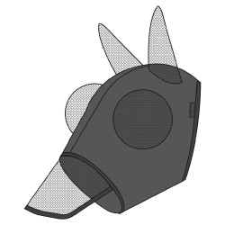 Anti-Fliegen-UV-Schutzmaske Equithème Lycra mit Nase