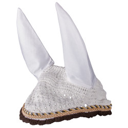 Fliegenhaube Imperial Riding Italy de Luxe Weiß / Braun