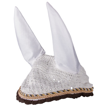 Fliegenhaube Imperial Riding Italy de Luxe Weiß / Braun