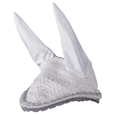 Fliegenhaube Imperial Riding Italy de Luxe Weiß / Anthrazit Weiß