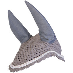 Fliegenhaube Imperial Riding Italy de Luxe Anthrazit / Rosa Grau