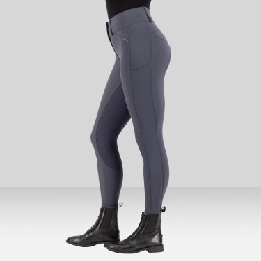 Reithose Euro-Star Aurelia Grip Connect Full Magnet Grau