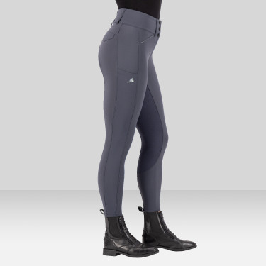 Reithose Euro-Star Aurelia Grip Connect Full Magnet Grau