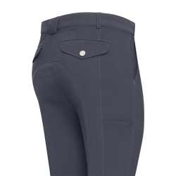 Reithose Euro-star Gabriel Grip Connect Knee Magnetgrau