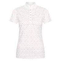 Poloshirt aus Tech-Stoff Imperial Riding Roxy AOP Weiß / Rosa
