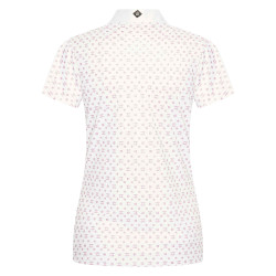 Poloshirt aus Tech-Stoff Imperial Riding Roxy AOP Weiß / Rosa