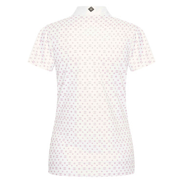 Poloshirt aus Tech-Stoff Imperial Riding Roxy AOP Weiß / Rosa