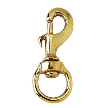 Karabinerauge 20 mm rund Messing