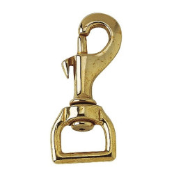 Karabinerauge 20 mm quadratisch Messing