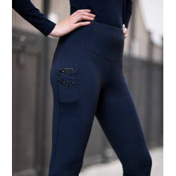 Reitleggings Euro-Star Breez Fashion FullGrip Damen Marine Marineblau