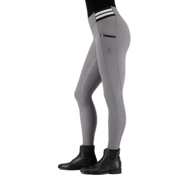 HV Polo Estrella Reitleggings FullGrip Damen Zinkgrau