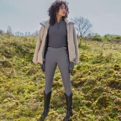 HV Polo Estrella Reitleggings FullGrip Damen Zinkgrau