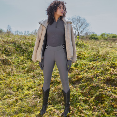 HV Polo Estrella Reitleggings FullGrip Damen Zinkgrau