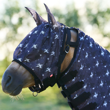 Fliegenmaske Imperial Riding Carly UV Grauer Pixie Dust AOP Motive