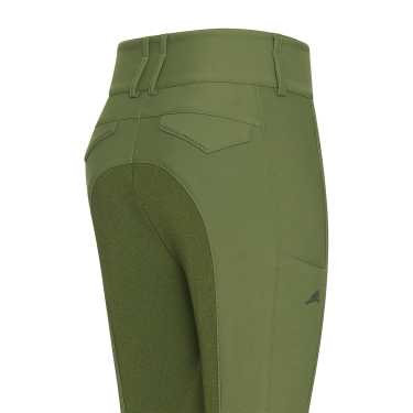 Reithose Euro-Star Aurelia Therma Connect Full Grip Damen Olive Gr&uuml;n