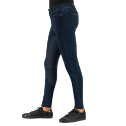 Reithose Euro-Star Camillo Denim FullGrip Marine Marineblau