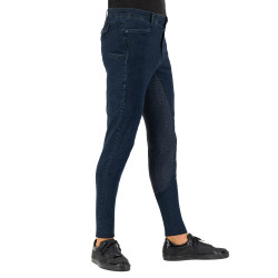 Reithose Euro-Star Camillo Denim FullGrip Marine Marineblau