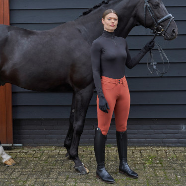 Reithose Euro-Star Empress FullGrip Dunkles Cinna Orange