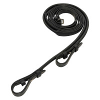 Riendas de cuero redondas y planas Imperial Riding Schwarz / Silber