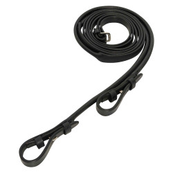 Riendas de cuero redondas y planas Imperial Riding Schwarz / Silber