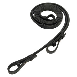 Zügel für Kandare rund und flach aus Leder Imperial Riding Schwarz / Silber Zügel für Kandare rund und flach aus Leder Imperial Riding Schwarz / Silber