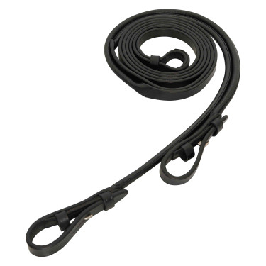 Zügel für Kandare rund und flach aus Leder Imperial Riding Schwarz / Silber Zügel für Kandare rund und flach aus Leder Imperial Riding Schwarz / Silber