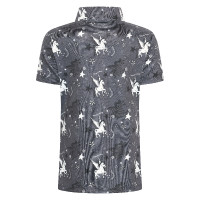 Kurzarm-Poloshirt Imperial Riding Olivia AOP Kinder Holzkohle Grau Kurzarm-Poloshirt Imperial Riding Olivia AOP Kinder Holzkohle Grau