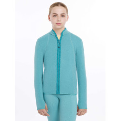 LeMieux Fleece mit Reißverschluss Felicity Young Rider Lagune Blau