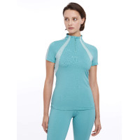 Kurzarm-Baselayer Maria LeMieux Lagune Blau Kurzarm-Baselayer Maria LeMieux Lagune Blau