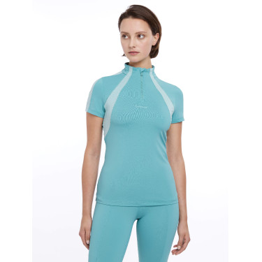 Kurzarm-Baselayer Maria LeMieux Lagune Blau