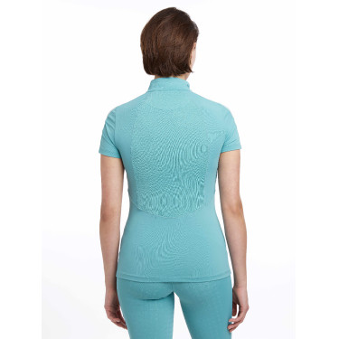 Kurzarm-Baselayer Maria LeMieux Lagune Blau