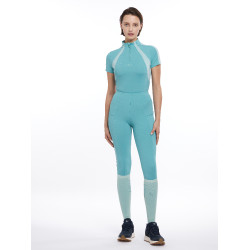 Kurzarm-Baselayer Maria LeMieux Lagune Blau