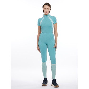 Kurzarm-Baselayer Maria LeMieux Lagune Blau